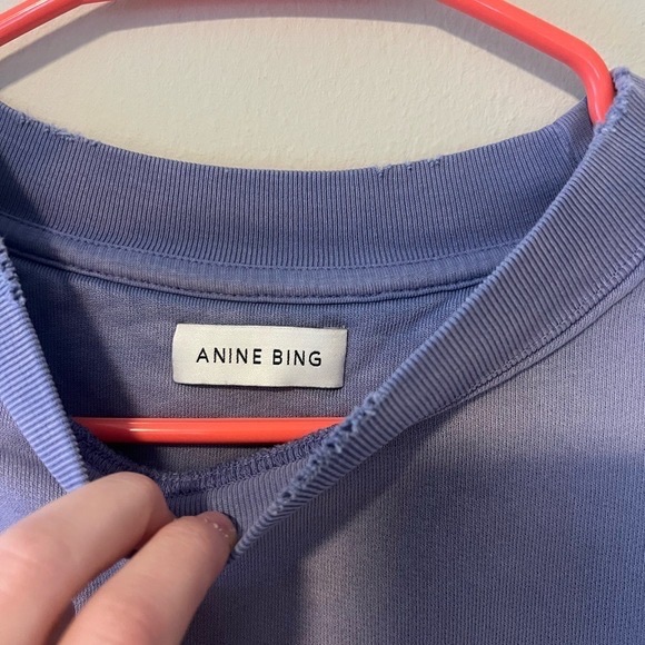 Anine Bing Tyler sweatshirt washed lavender - Picture 3 of 6